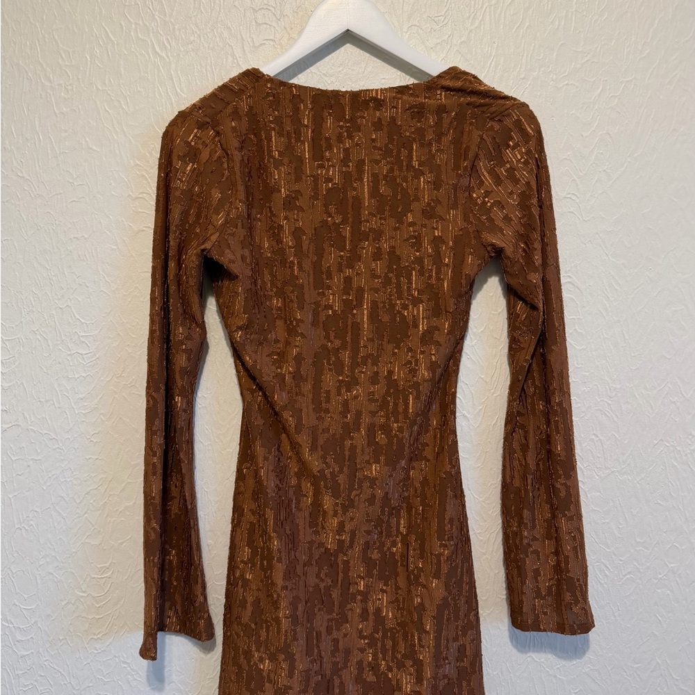ASOS Textured Long Sleeve Dress